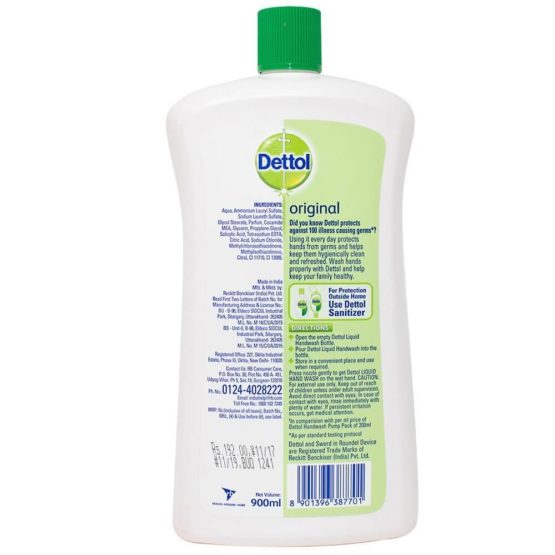 Dettol Original Liquid Hand Wash 900ml 3