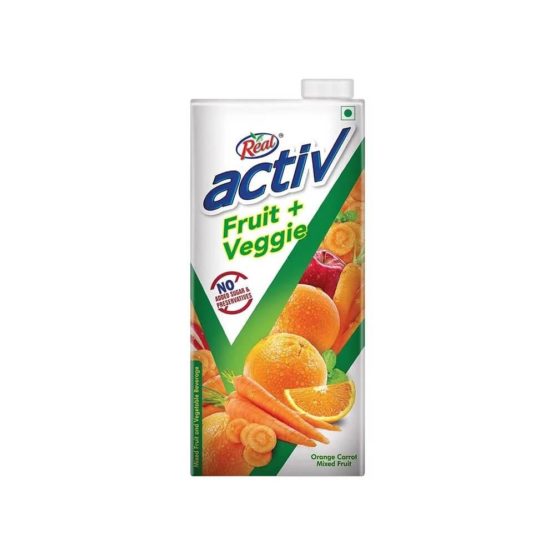 Real Activ Fruit Veggie Orange Carrot Juice 1ltr 3 1