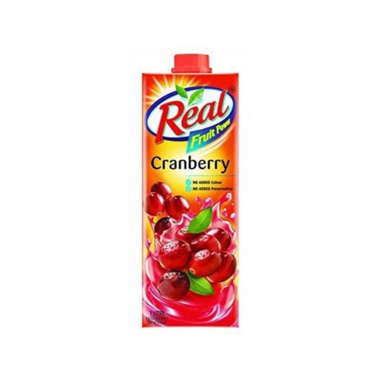 Real Fruit Power Cranberry Juice 1ltr