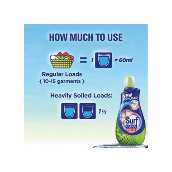 Surf Excel Matic Top Load Liquid Detergent 500ml 5