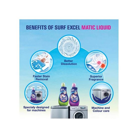 Surf Excel Matic Top Load Liquid Detergent 500ml 6