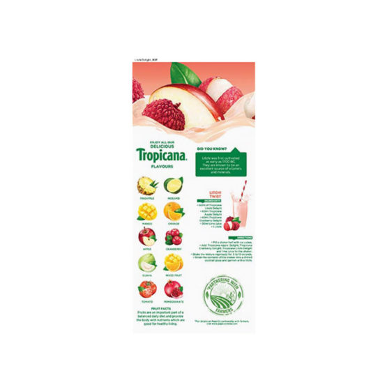 Tropicana Litchi Delight Juice 1ltr 3