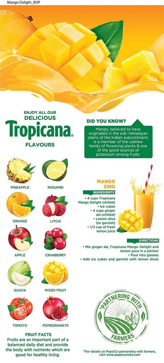 Tropicana Mango Delight Juice 1ltr 2