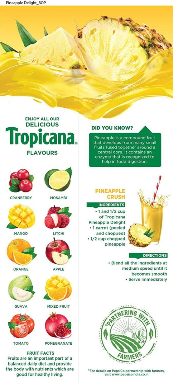Tropicana Pineapple Delight Juice 1lt 2