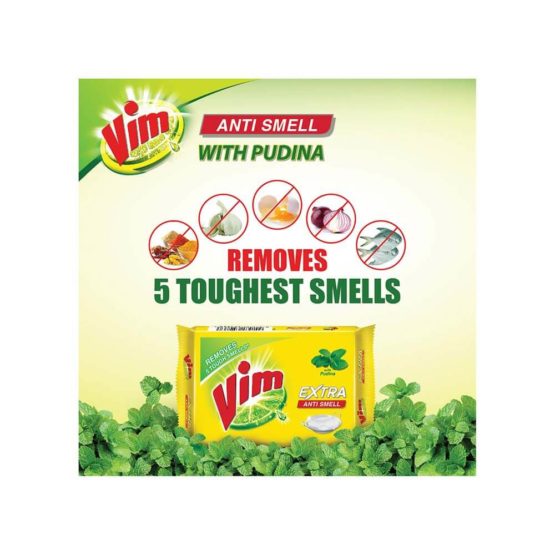 Vim Pudina Anti Smell Dishwash Bar 250 5
