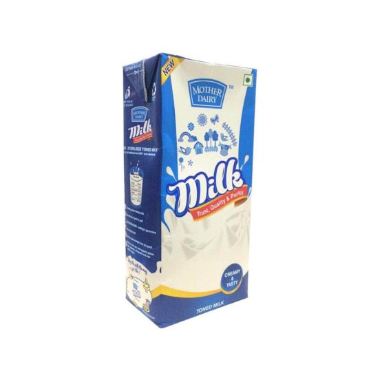 Mother Dairy Toned Milk Tetra Pak 1ltr 2