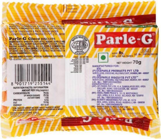 Parle G Gluco Biscuits 70g 2