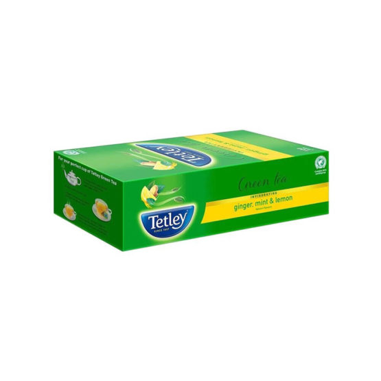 Tetley Ginger Mint Lemon Green Tea Bags 25p 5