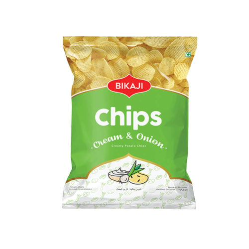 Bikaji Cream & Onion Chips - Gharstuff