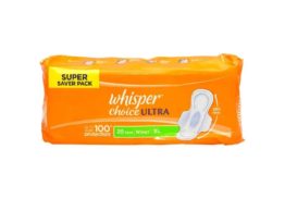 Whisper Choice Ultra Sanitary Pads (Extra Large Wings) 20pads