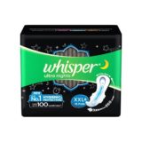 Whisper Ultra Night Sanitary Pads (XXL+ Wings)