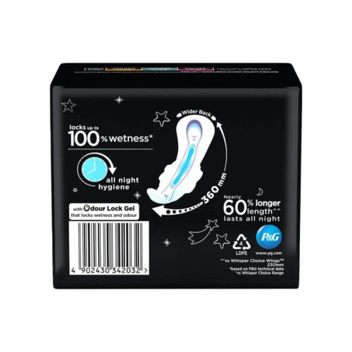 Whisper Ultra Night Sanitary Pads (XXL+ Wings) - Gharstuff