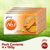 Godrej No.1 Sandal & Turmeric Soap - Buy 3 Get 1 Free - Image 2