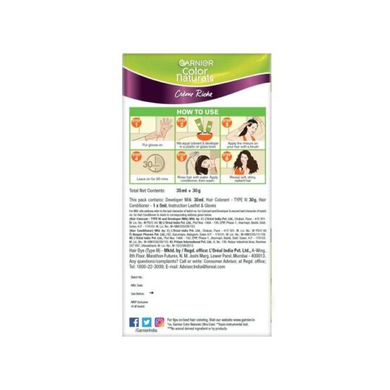 Garnier Color Naturals Nourishing Permanent Hair Colour - Image 7